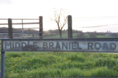 Middle Braniel Road sign